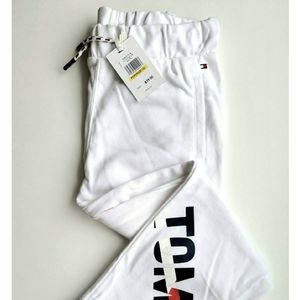 Tommy Hilfiger Girls' Graphic Jogger Pant in Winter White Sz. 7-8 Cotton NWT SO